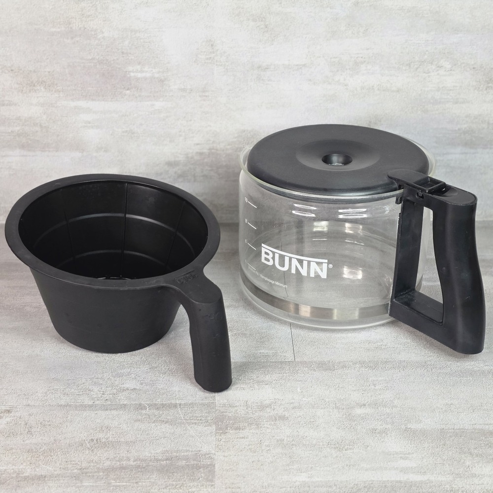 Bunn Coffee Maker 10 Cup OEM Replacement Glass Carafe & Brew Filter Basket